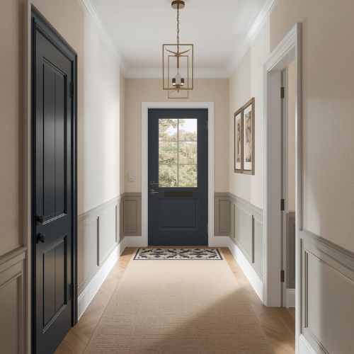 Kelly McKay Real Estate Professional at Warren Real Estate stock image - hallway